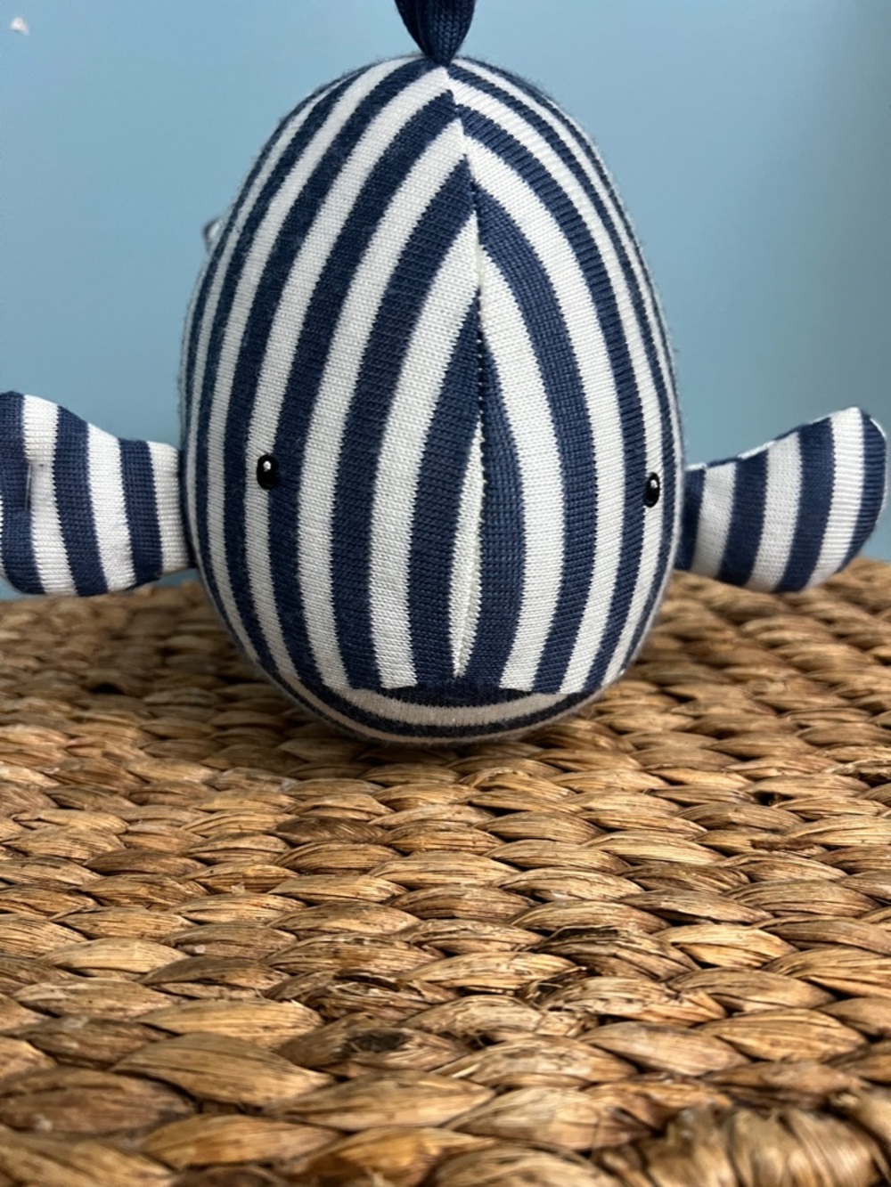 Jellycat Walter the Chime Whale Striped Navy and White Plush Toy